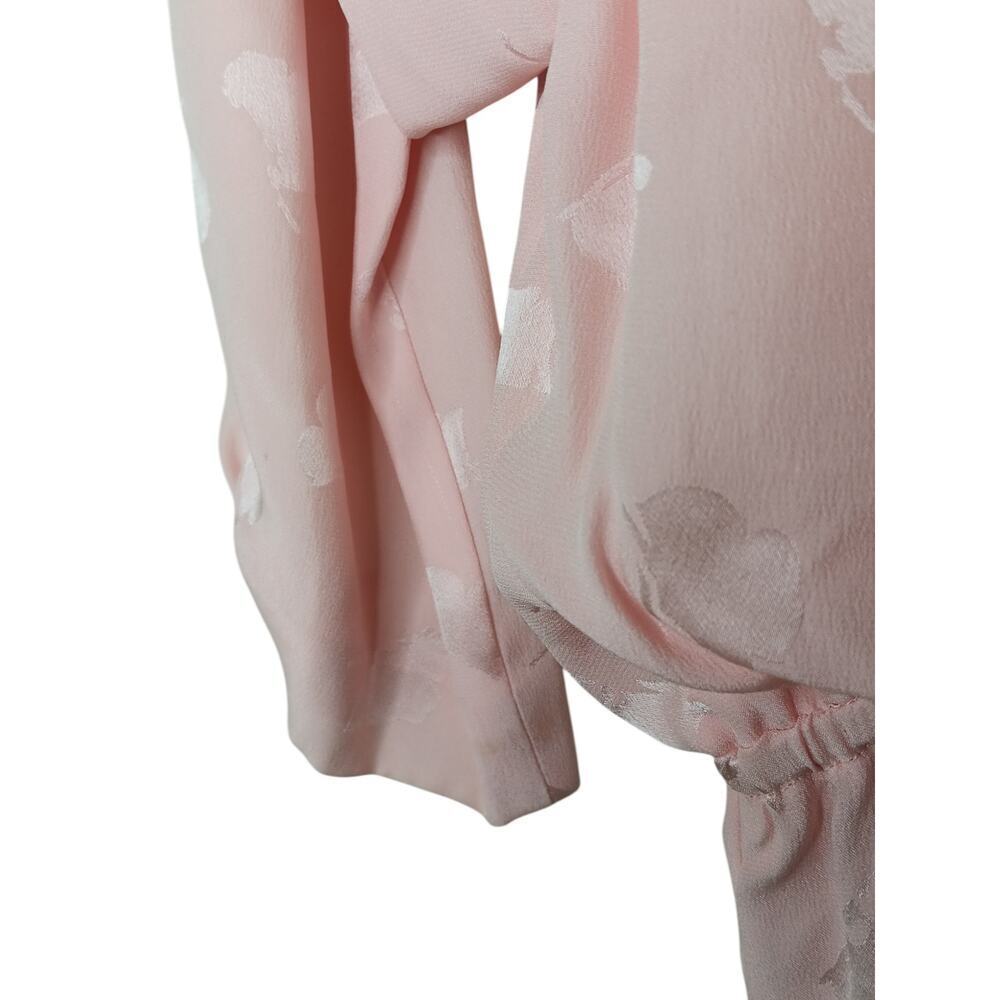 Vintage Nordstrom POV 100% Silk Pink Floral Midi Dress Sz 4 Romantic Cottagecore - Picture 15 of 16